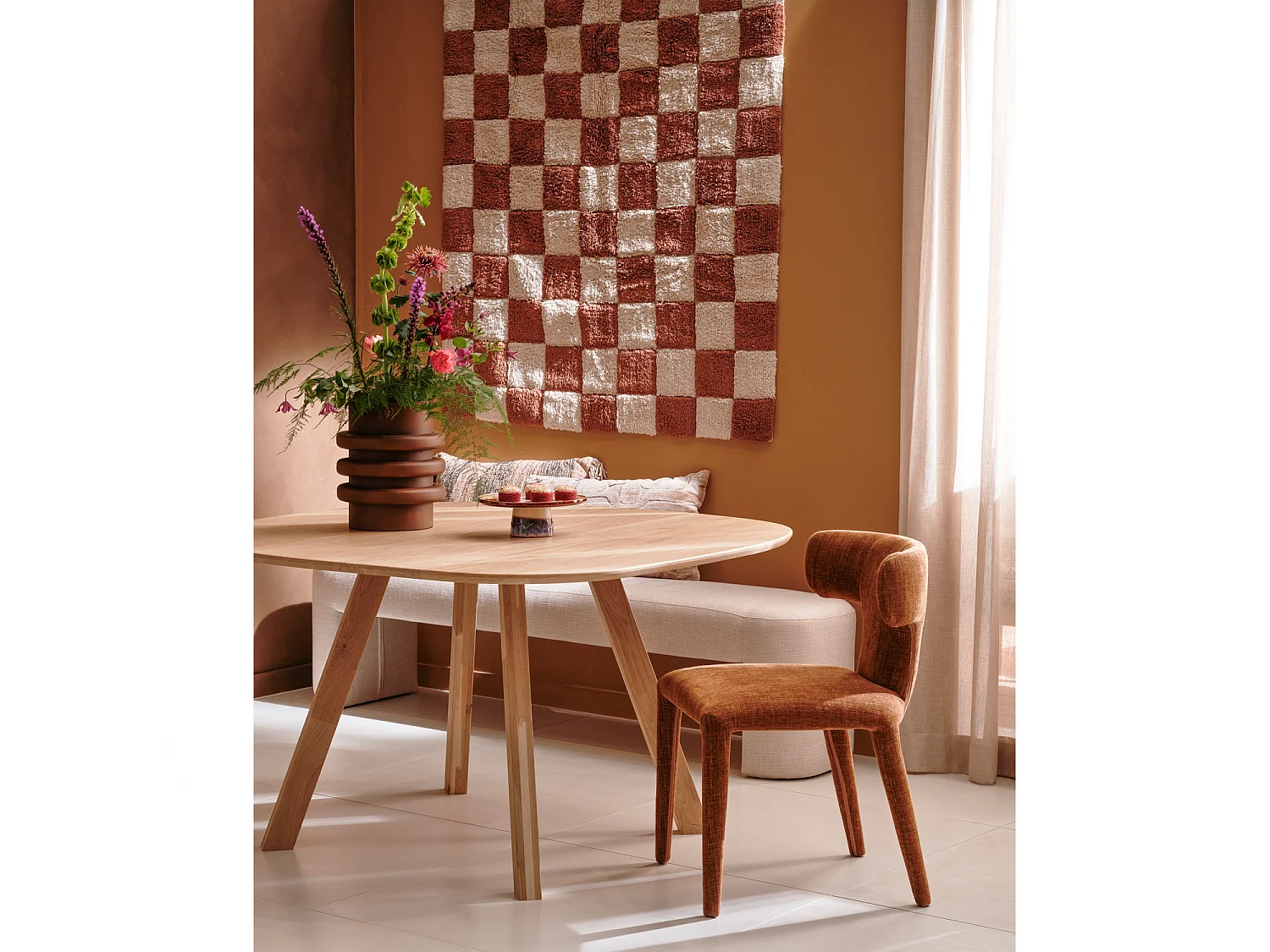 Banc 2 places en chenille JACOB