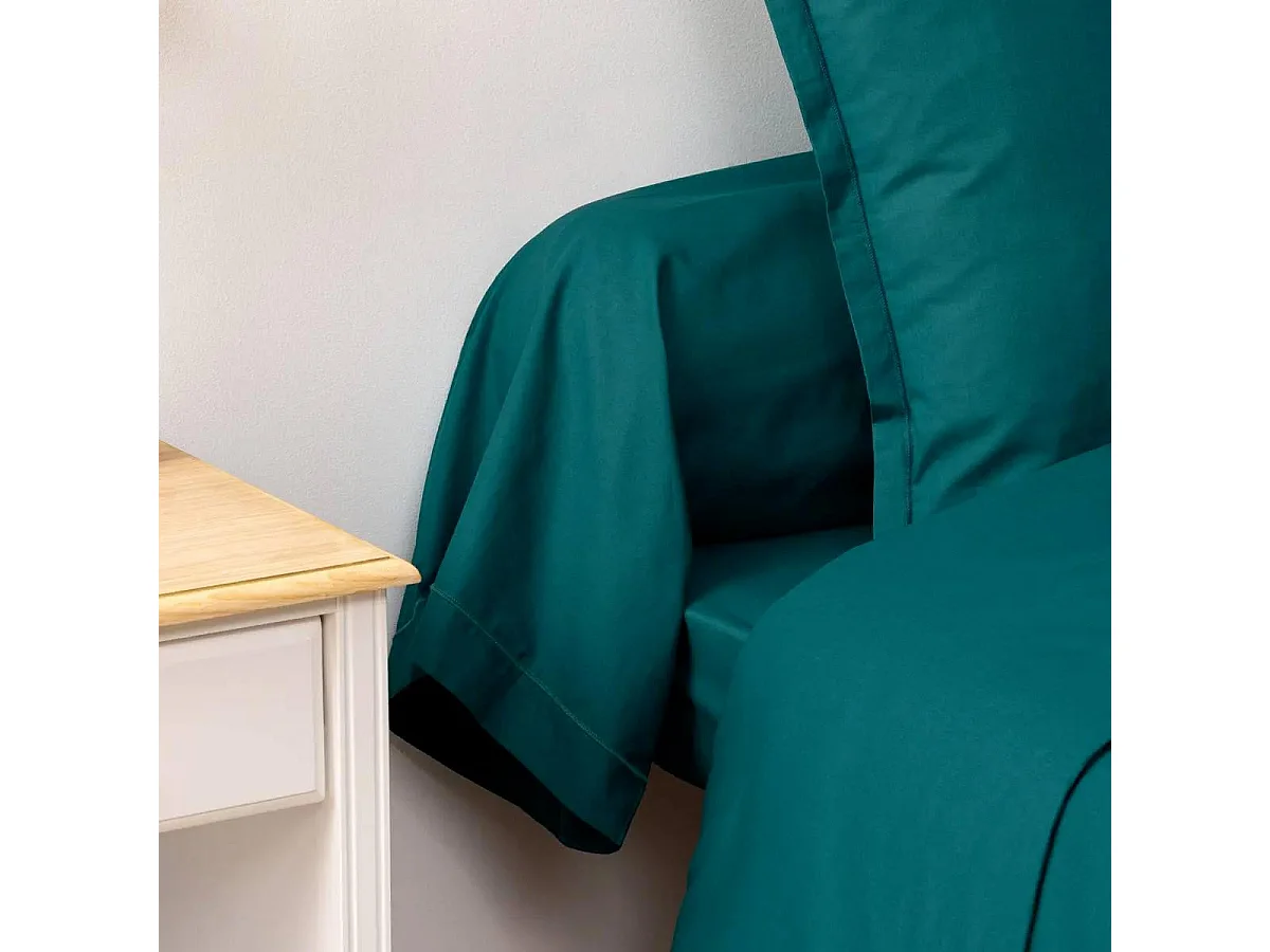 Taie de Traversin "Alban" 85x185cm Bleu Canard