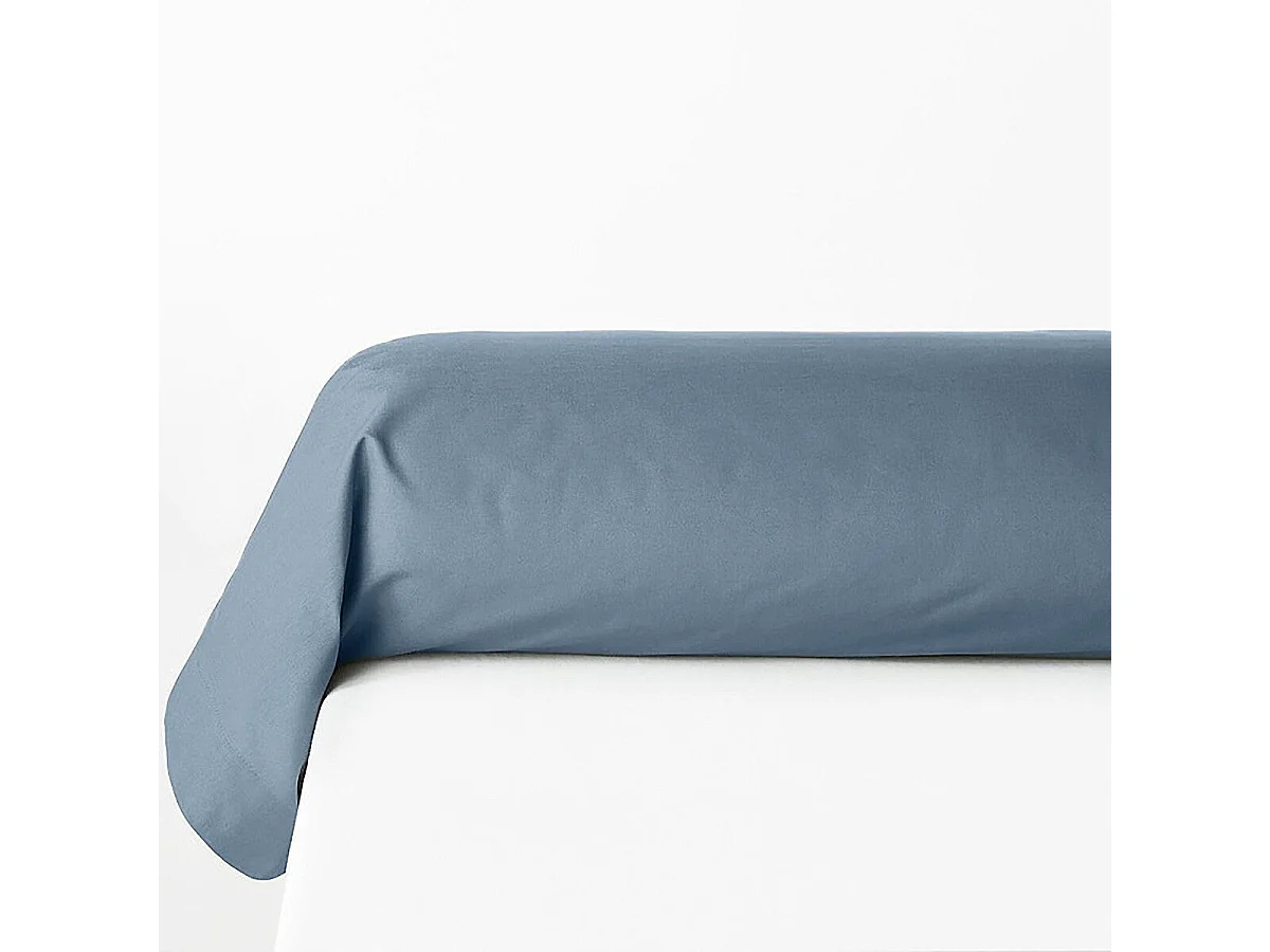 Taie de Traversin "Alban" 85x185cm Bleu Orage