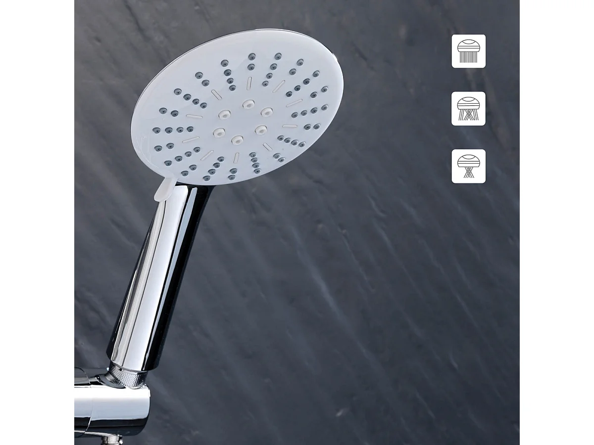 Pommeau de Douche 3 Fonctions "Hydro" 24cm Chrome