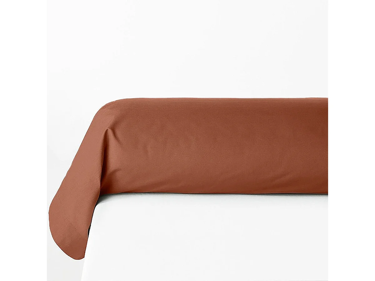 Taie de Traversin "Alban" 85x185cm Terracotta