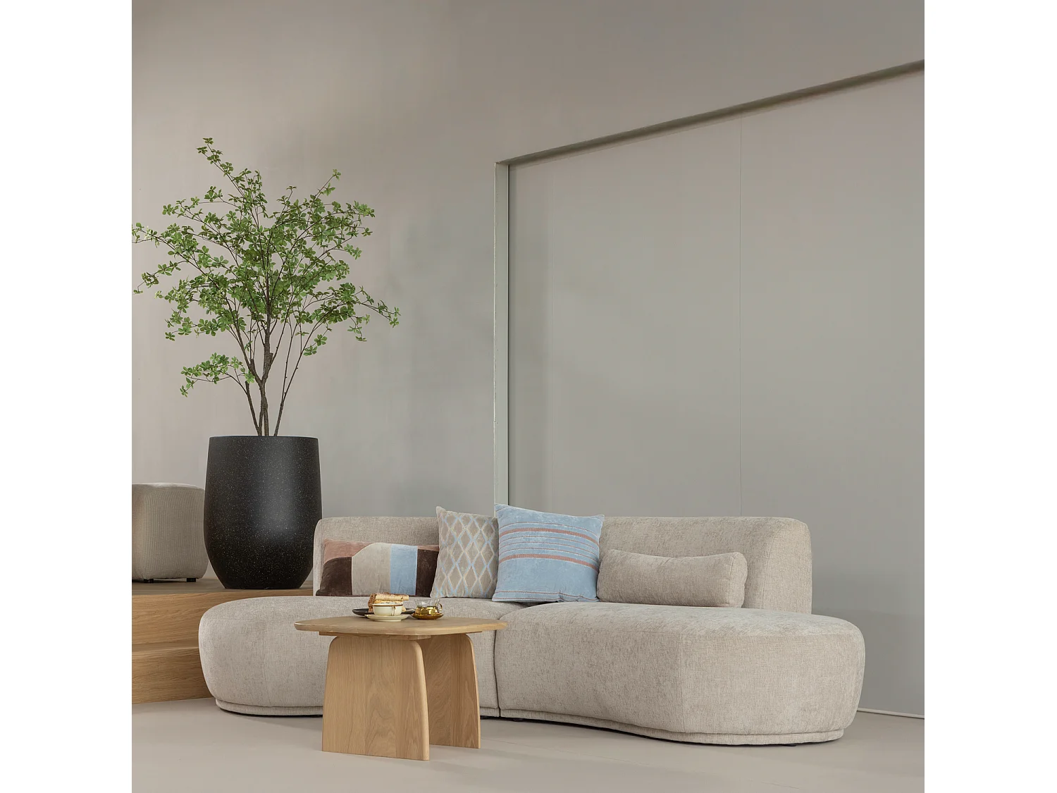 Lot de 3 coussins en velours LAON