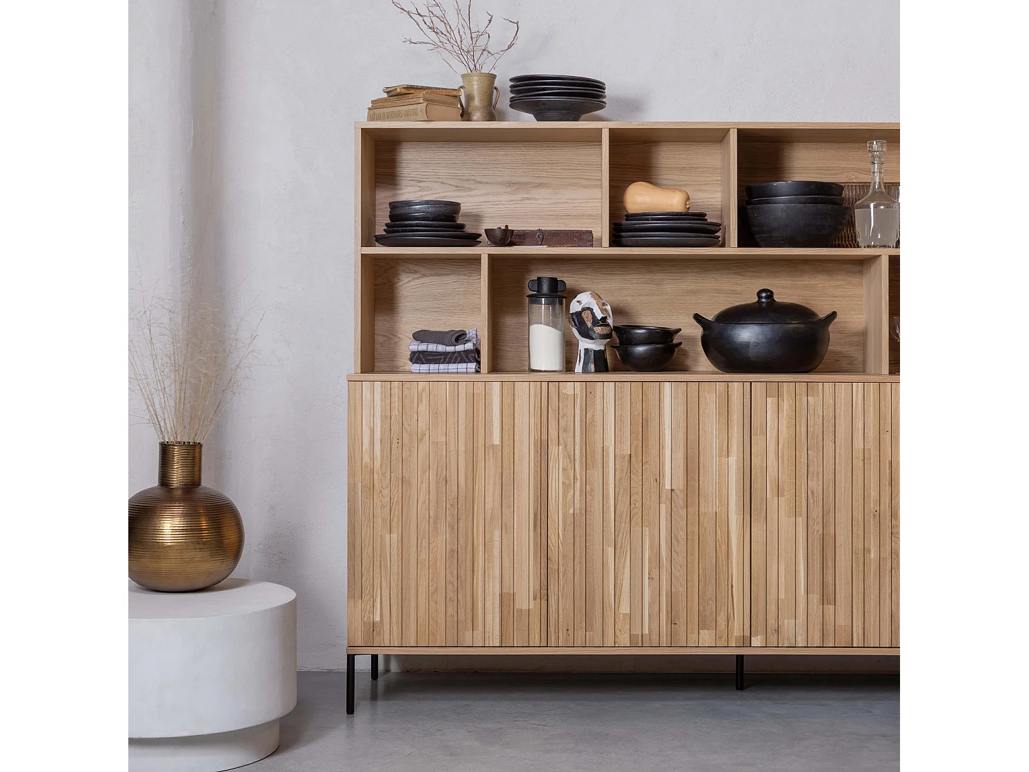 Buffet en bois de chêne, marron