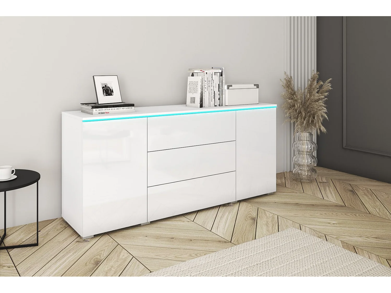 Commode MINIO go for itVEVE 150 cm, Blanc mat / Blanc brillant