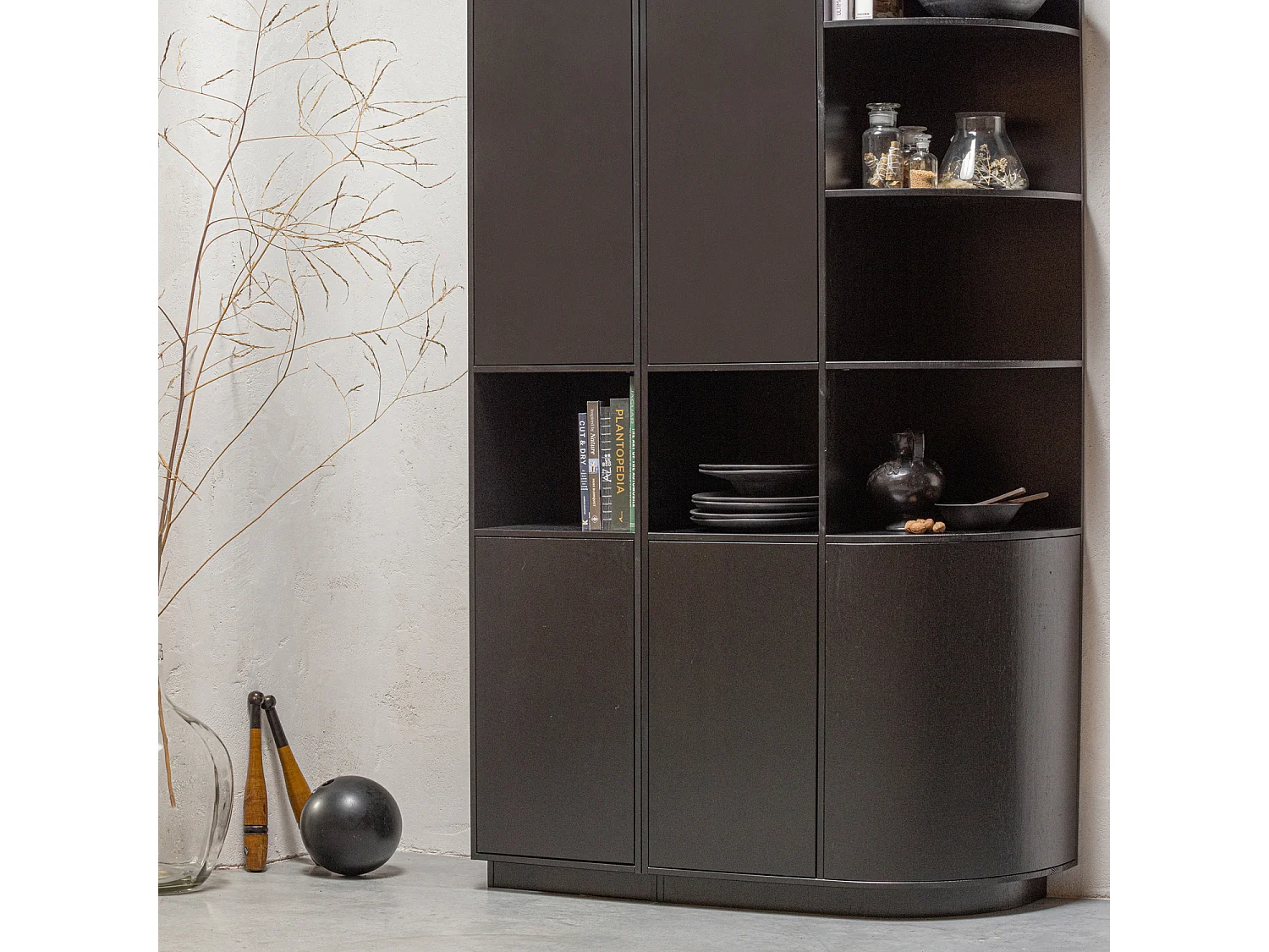 Armoire de rangement rond droit en pin FINCA
