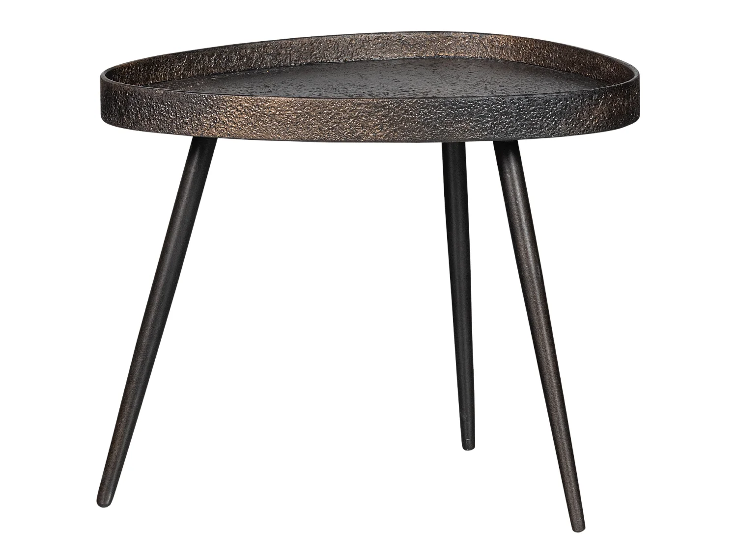 Lot de 2 table d'appoint revêtement en métal CRUDE