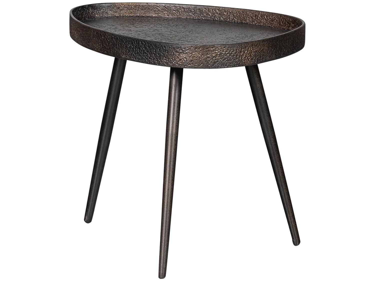 Lot de 2 table d'appoint revêtement en métal CRUDE