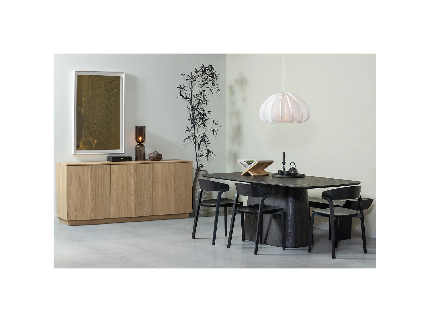 Buffet en bois de chêne, natural
