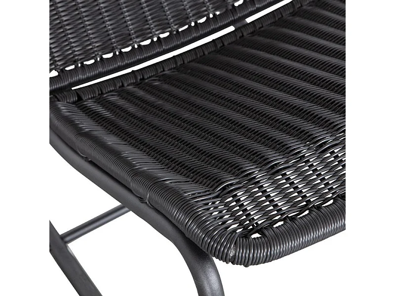 Fauteuil à bascule de jardin en rotin TOM