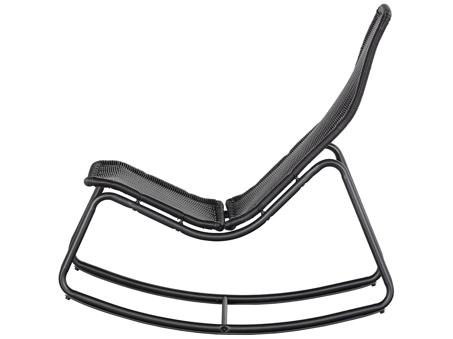 Fauteuil à bascule de jardin en rotin TOM