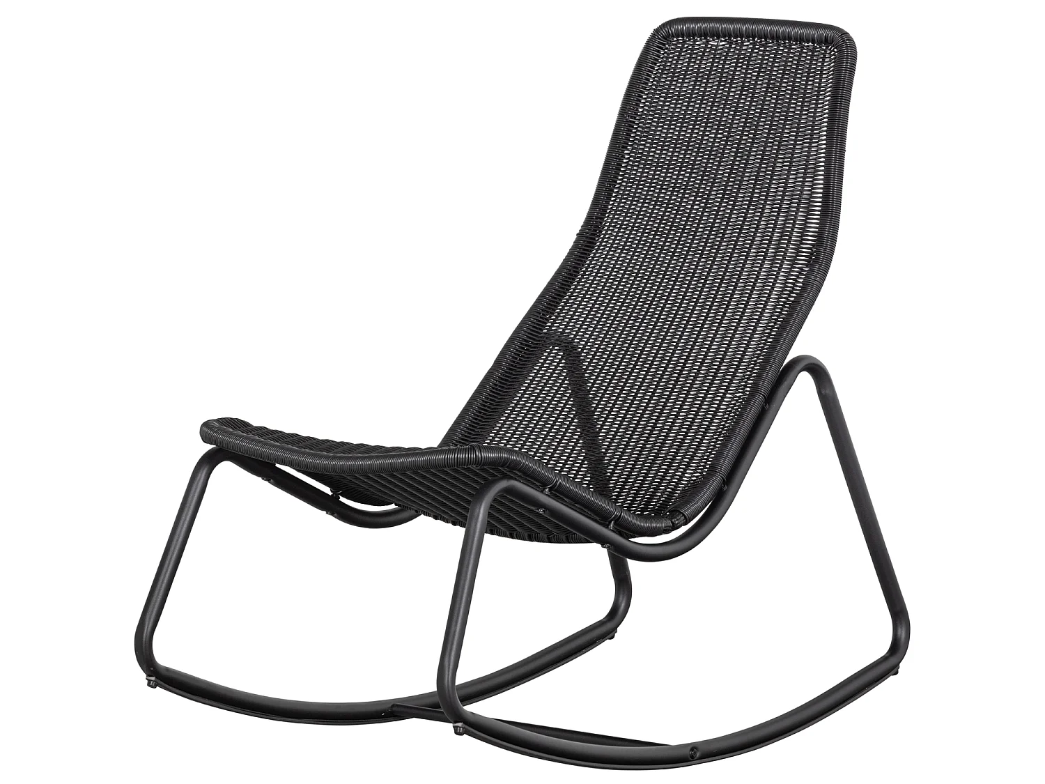 Fauteuil à bascule de jardin en rotin TOM