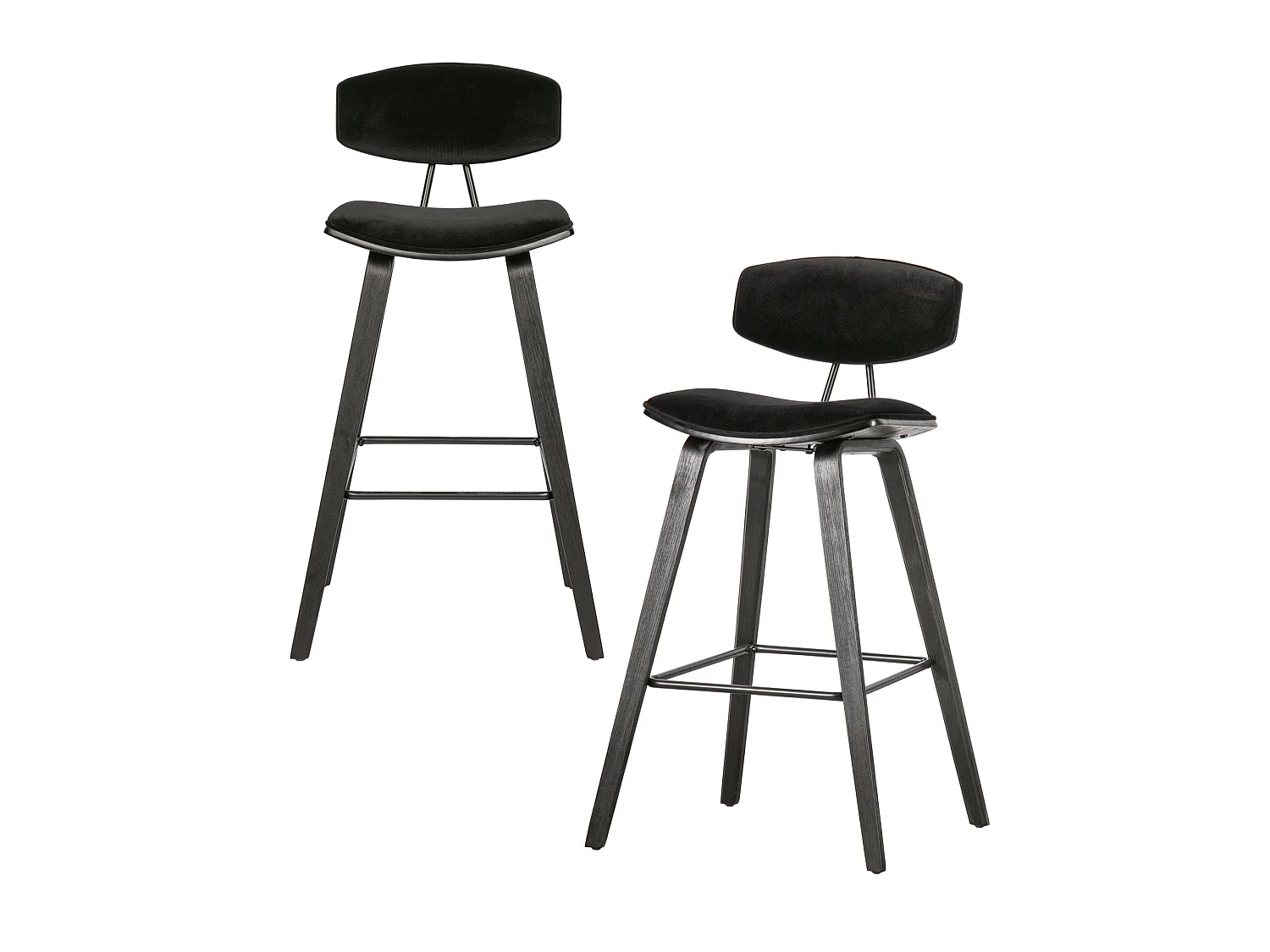 Tabourets de bar en velours SENN