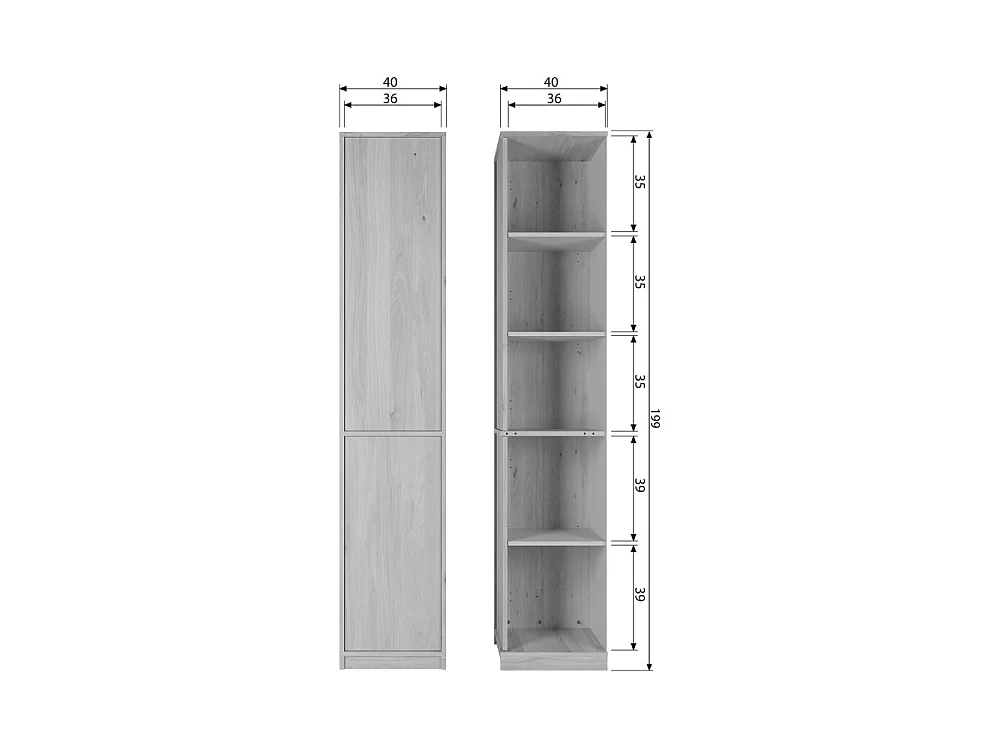 Armoire haut en chêne MODULAIR