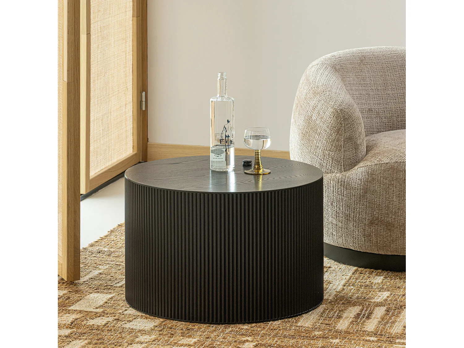 Table d'appoint ronde en mdf SANNE