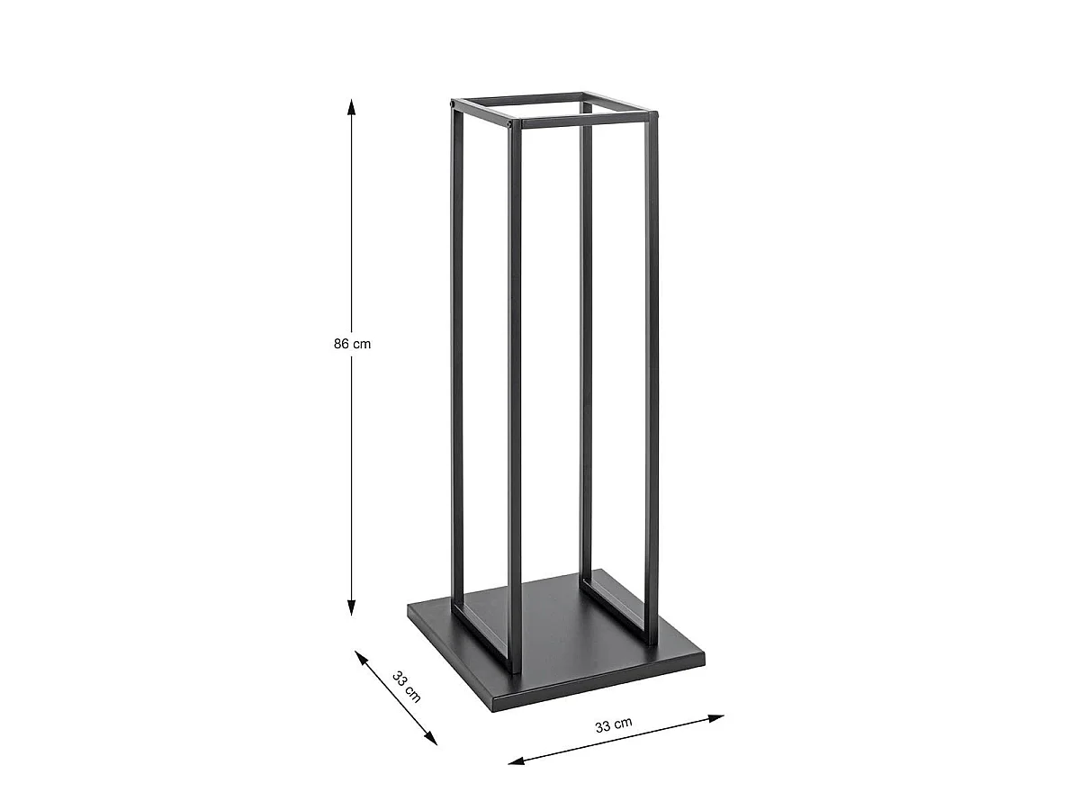 Range-Bûches Métal "Gordon" 85cm Noir