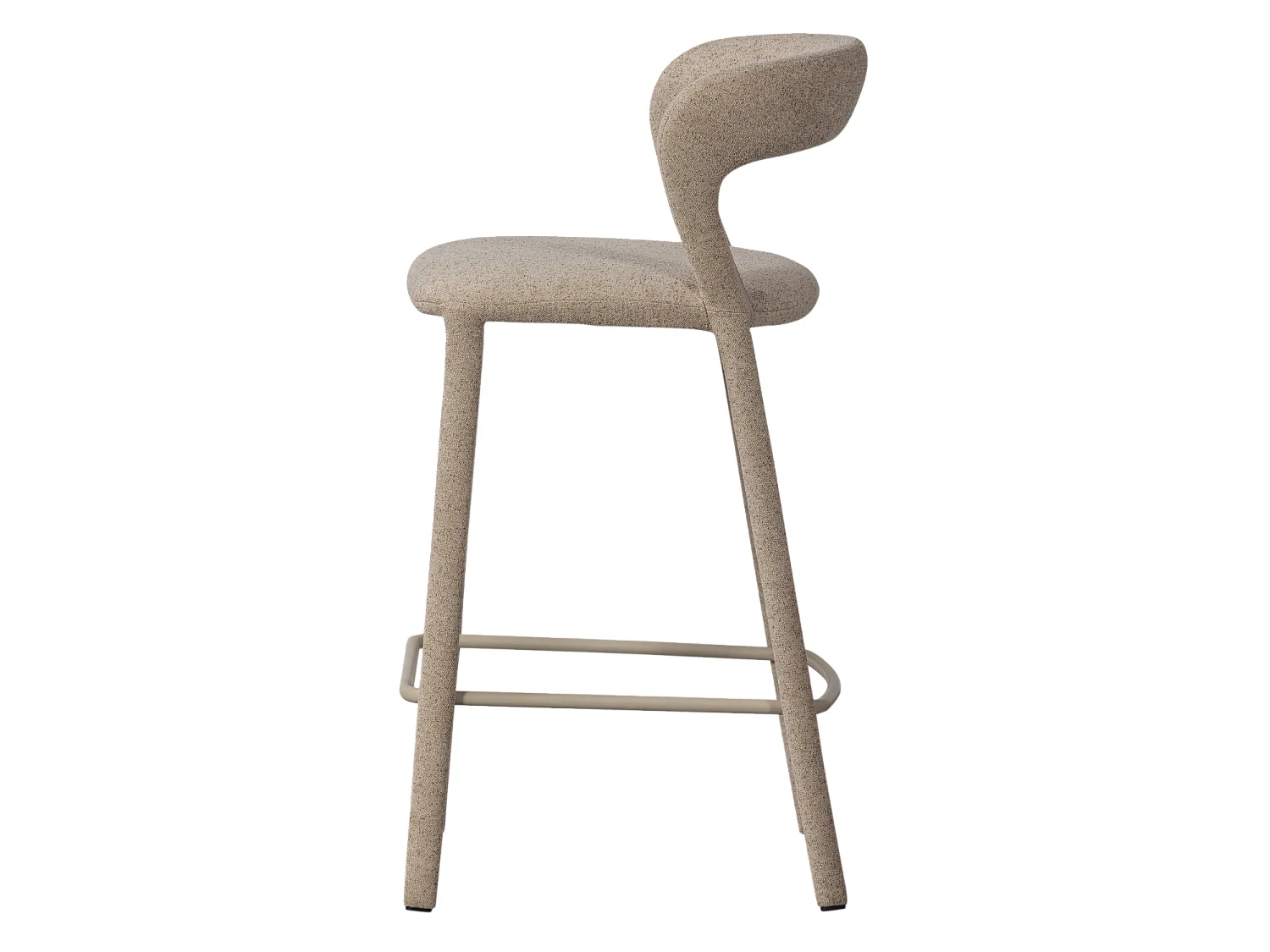 Chaise de bar en tissu NOBLE