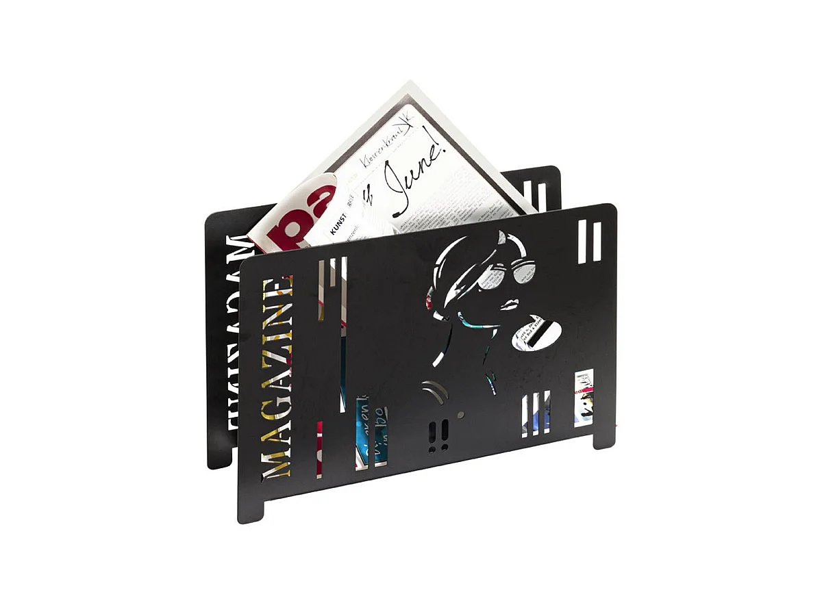 Porte-Revues Design "Magazine" 37cm Noir