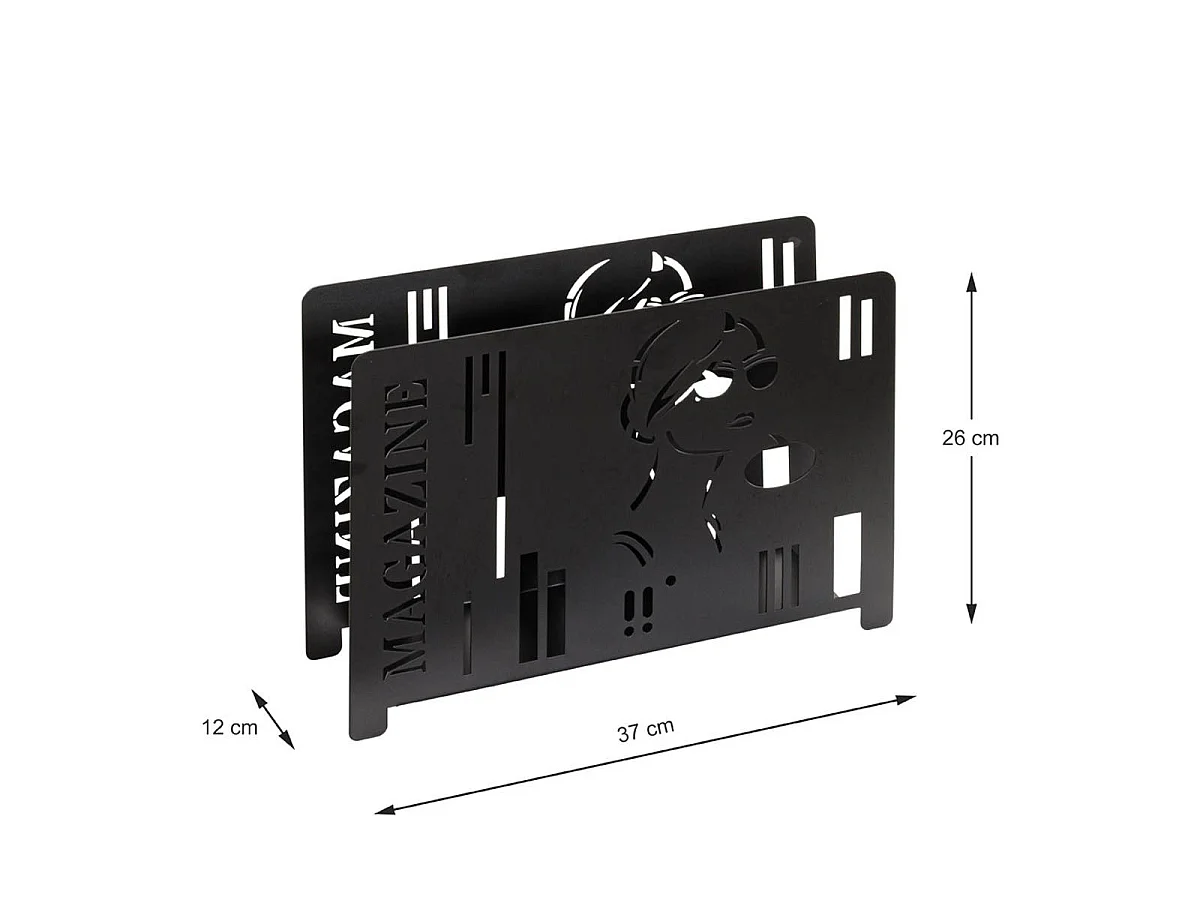Porte-Revues Design "Magazine" 37cm Noir