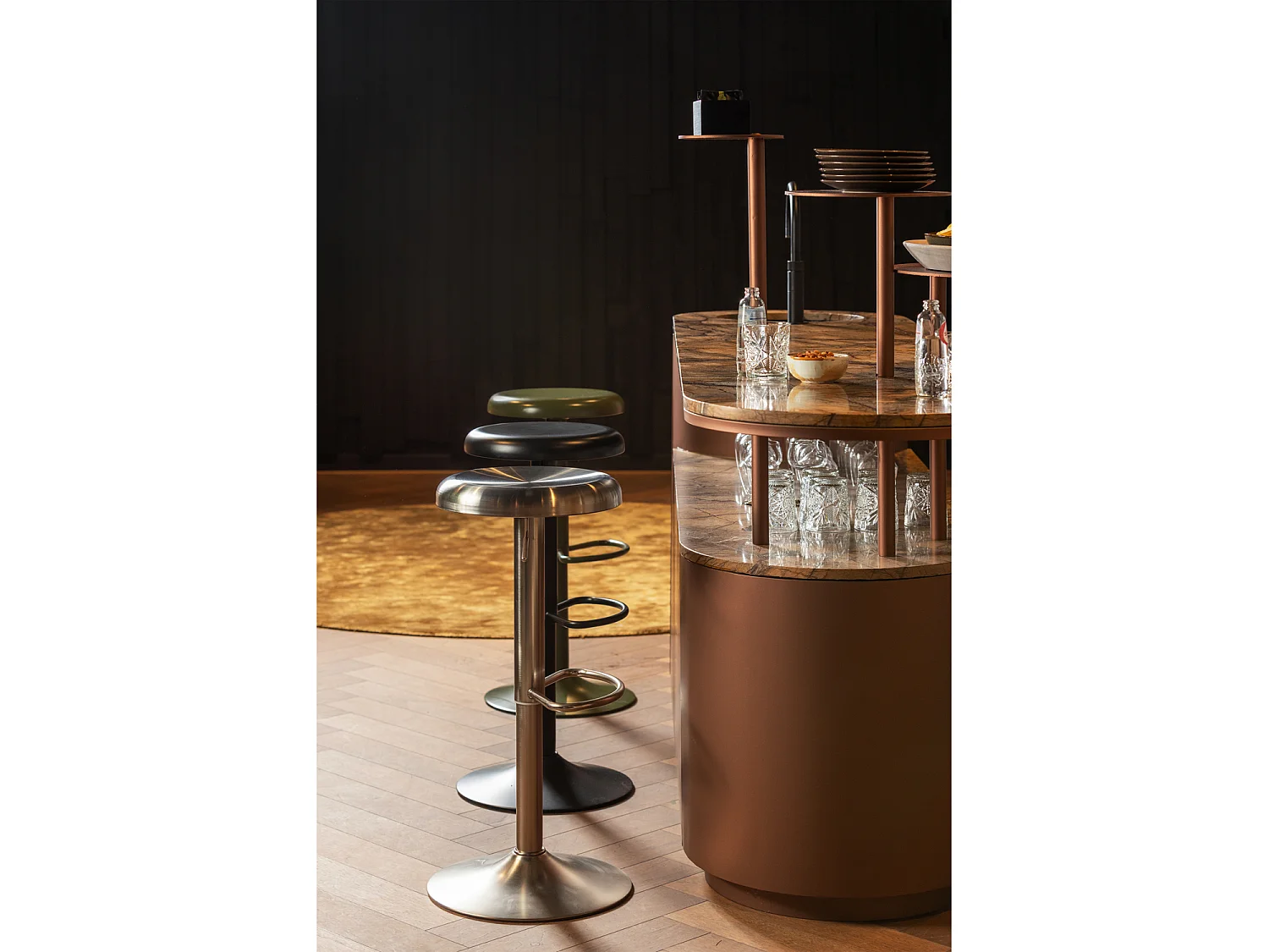 Tabouret de bar en métal ISAAC