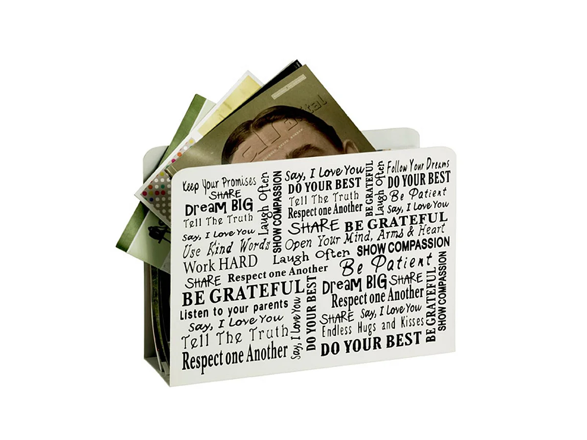 Porte-Revues Design "Rules" 35cm Blanc