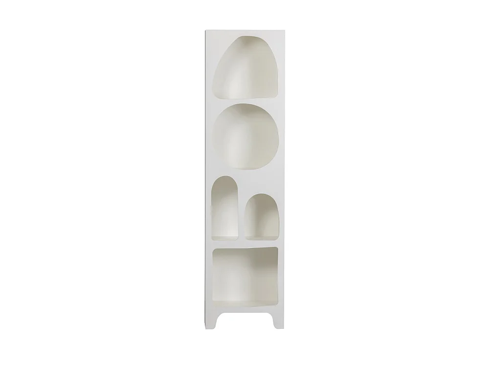 Caz - Colonne de rangement en bois 5 niches H180cm - Blanc