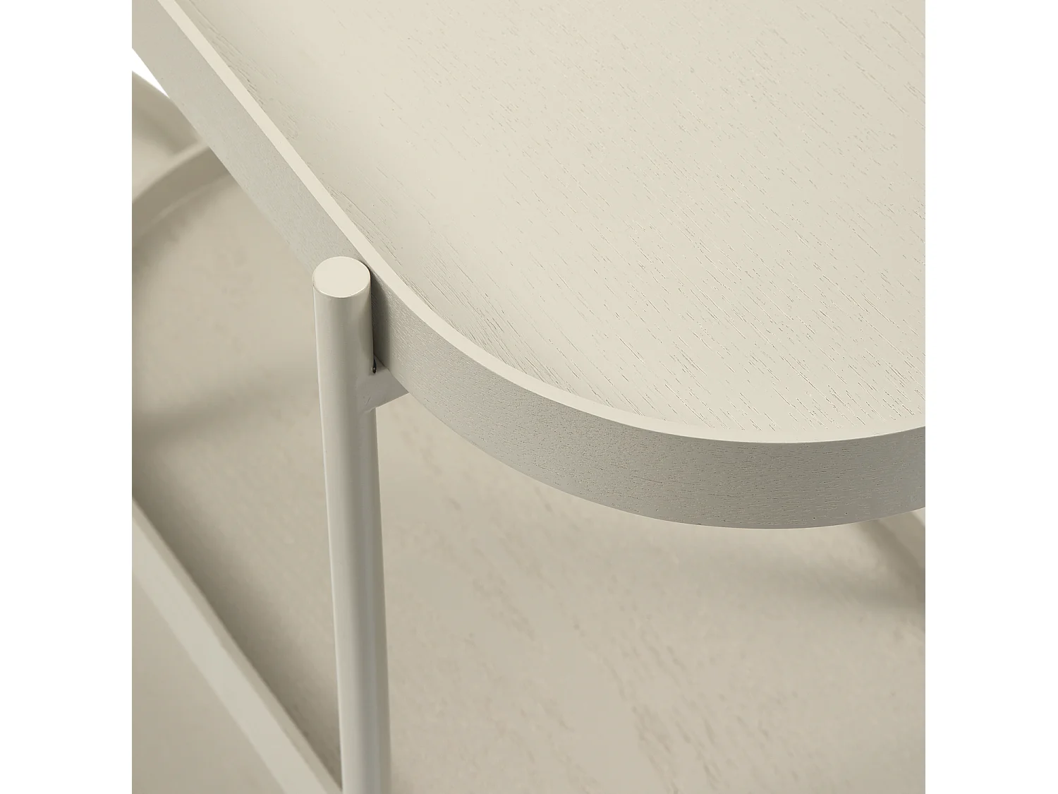 Table d'appoint en aluminium et bois NOAN