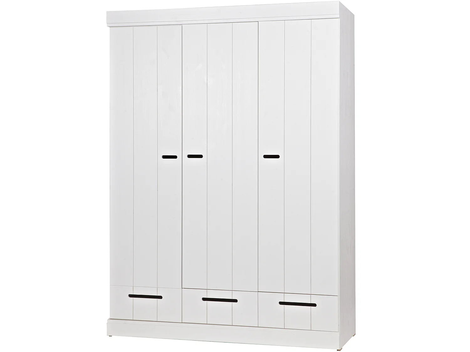 Armoire 3 portes et 3 tiroirs en pin CONNECT