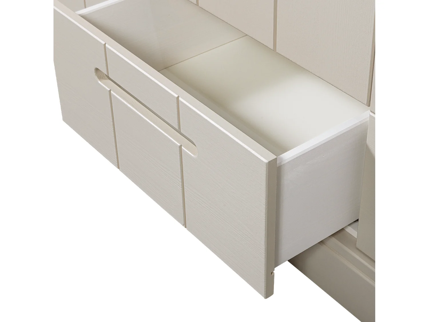 Armoire 3 portes avec tiroir en pin CONNECT