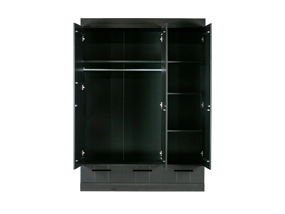 Armoire 3 portes et 3 tiroirs en pin CONNECT