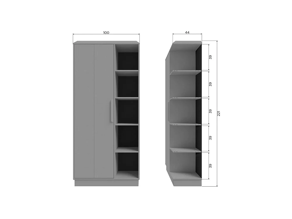 Armoire de rangement en pin LOWEN