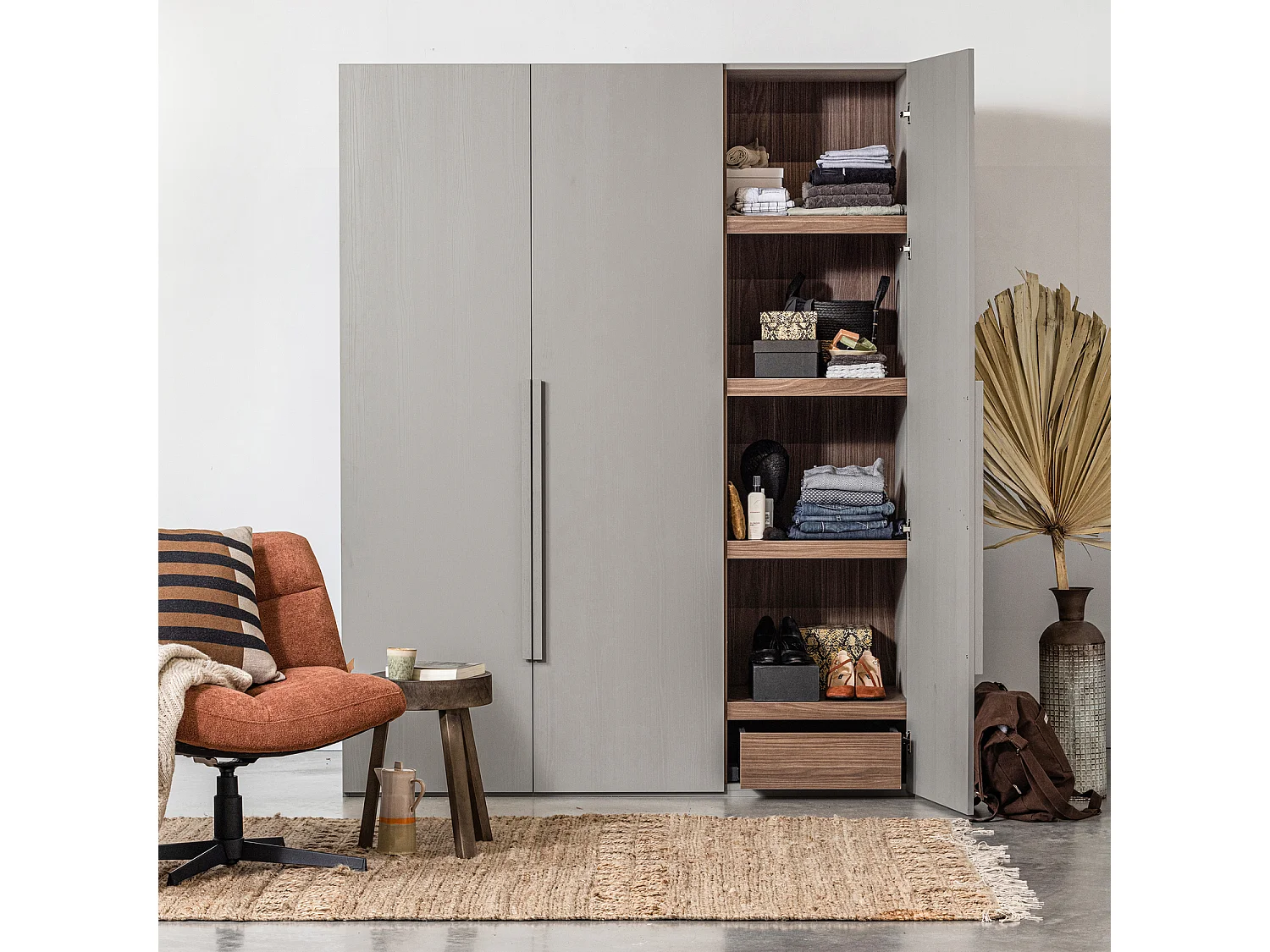 Armoire 3 portes en pin RENS