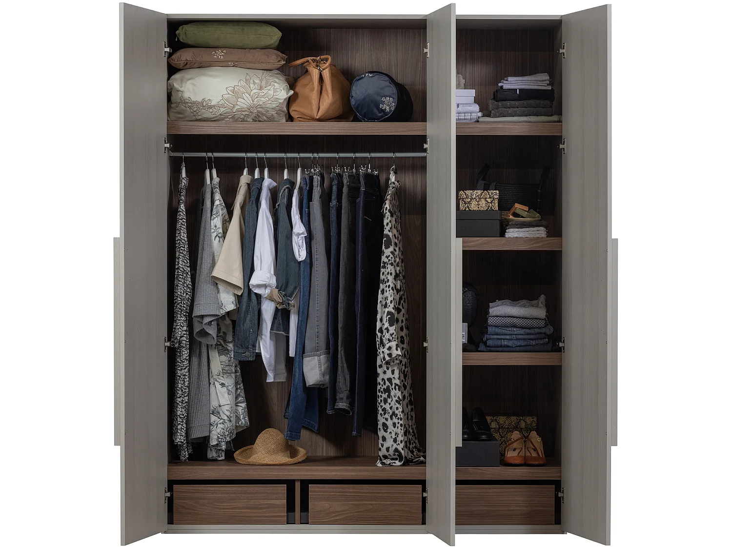 Armoire 3 portes en pin RENS