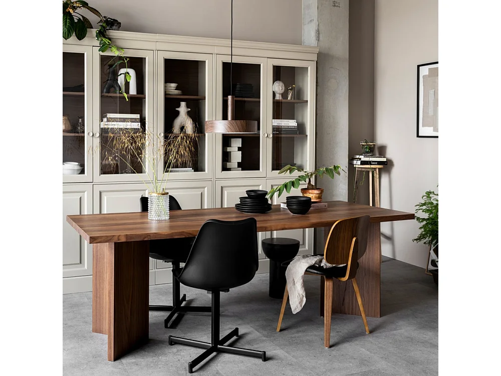 Vitrine 4 portes en pin CHOW