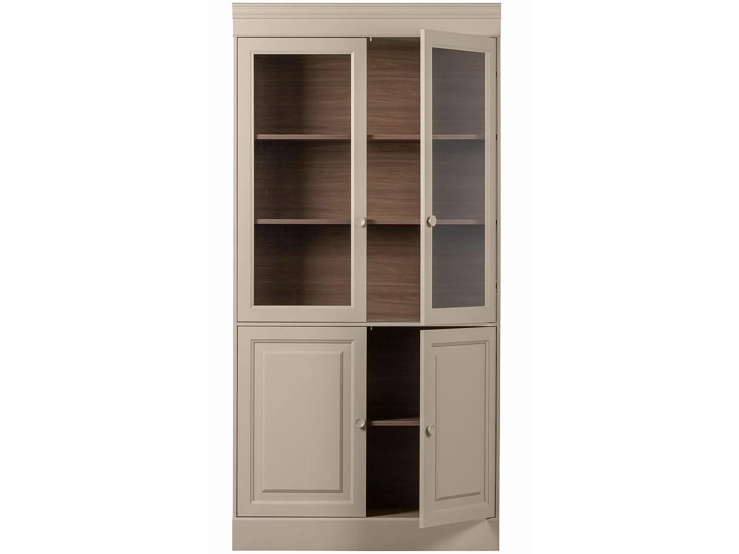 Vitrine 4 portes en pin CHOW
