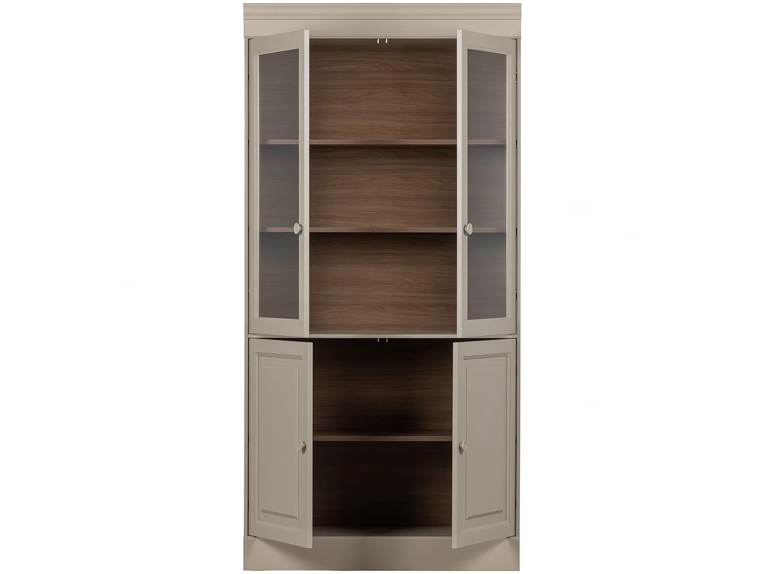 Vitrine 4 portes en pin CHOW