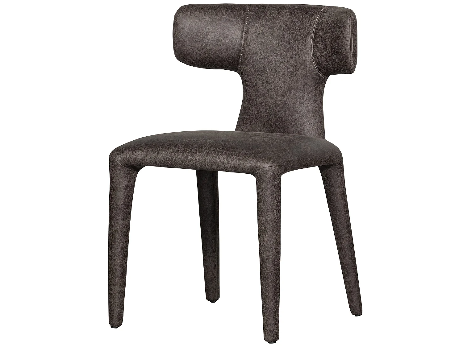 Lot de 2 chaises de table en similicuir PERMIT