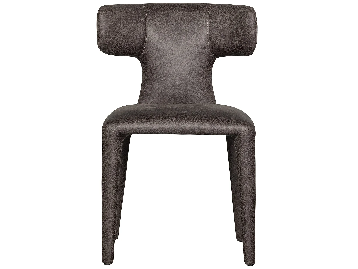 Lot de 2 chaises de table en similicuir PERMIT