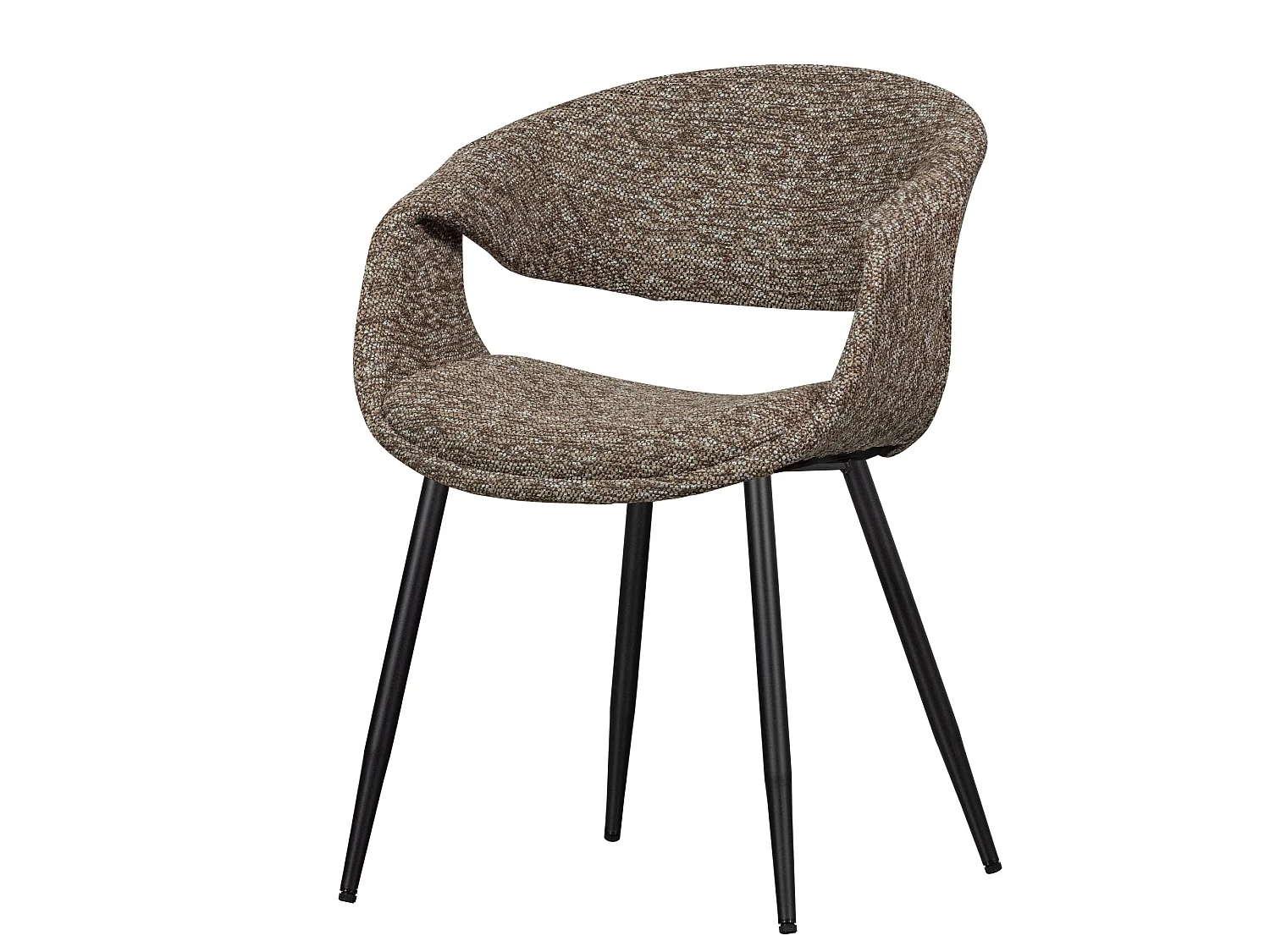 Lot de 2 chaises de table en fer et polyester YOSSI