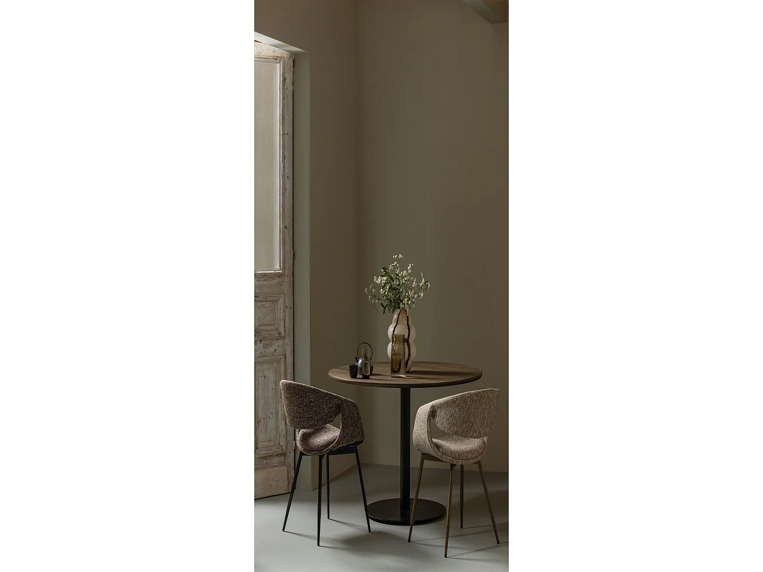 Lot de 2 chaises de table en fer et polyester YOSSI