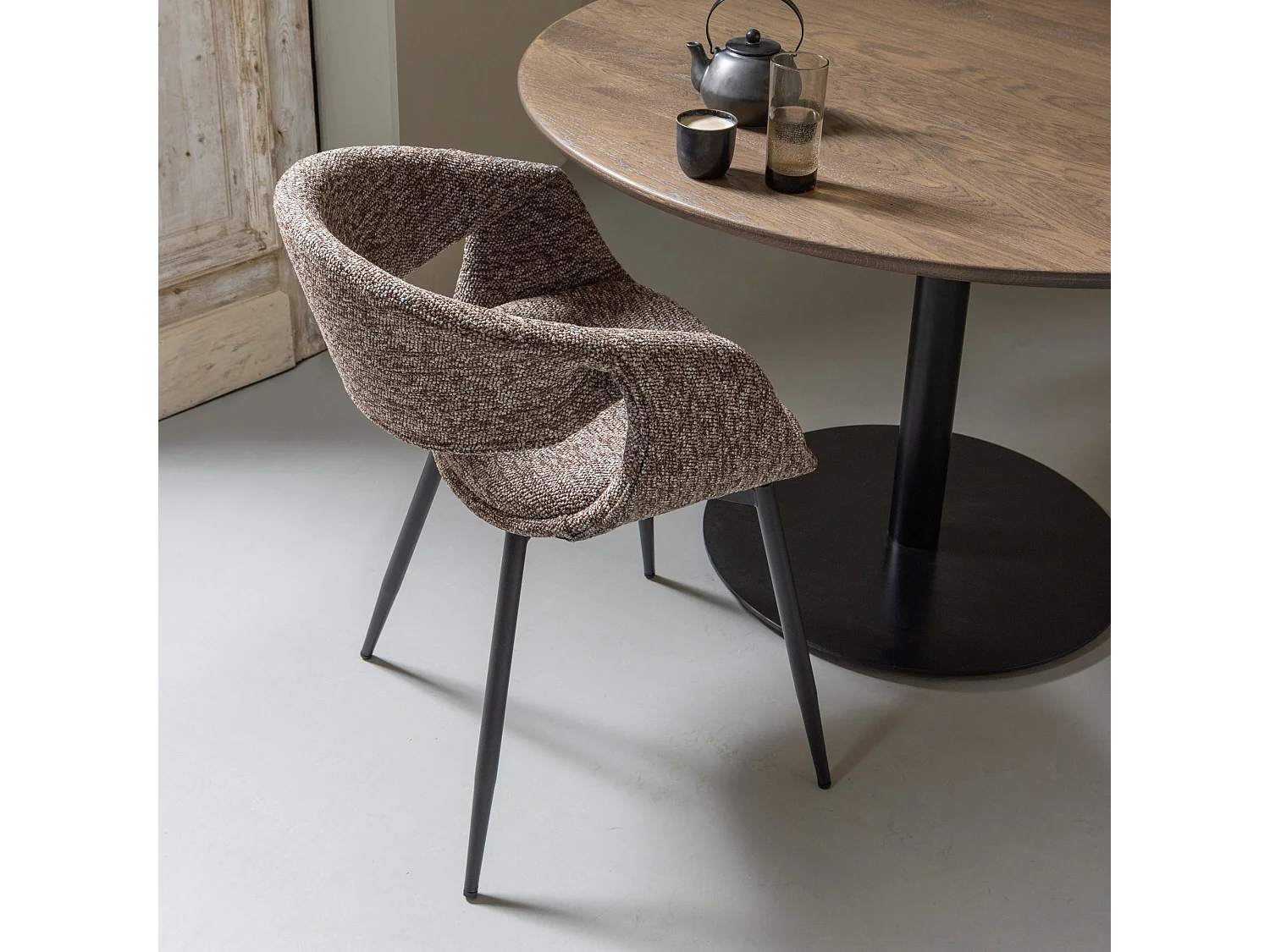 Lot de 2 chaises de table en fer et polyester YOSSI