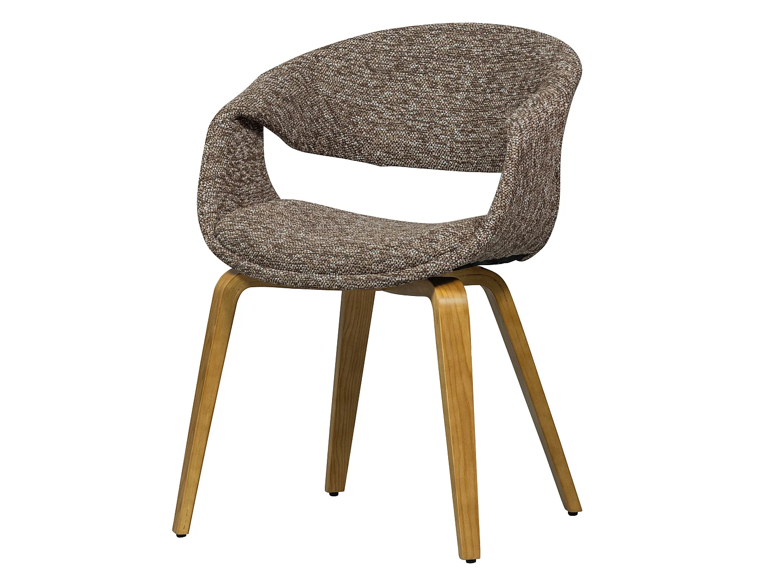 Lot de 2 chaises de table en bois et polyester YOSSI