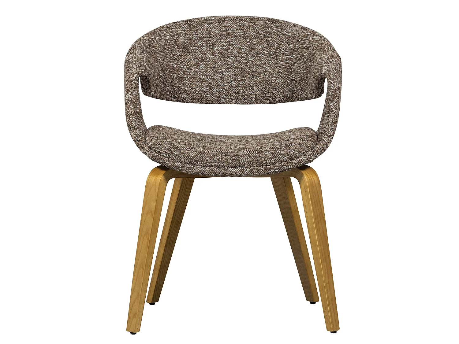 Lot de 2 chaises de table en bois et polyester YOSSI