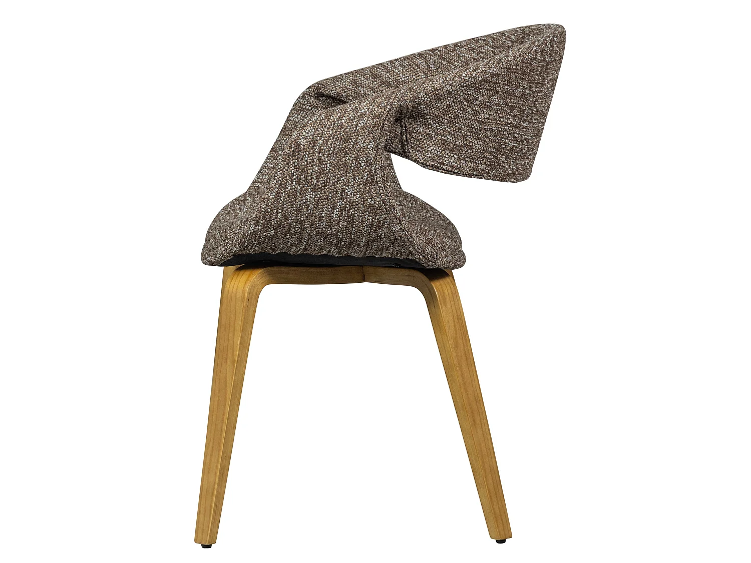 Lot de 2 chaises de table en bois et polyester YOSSI