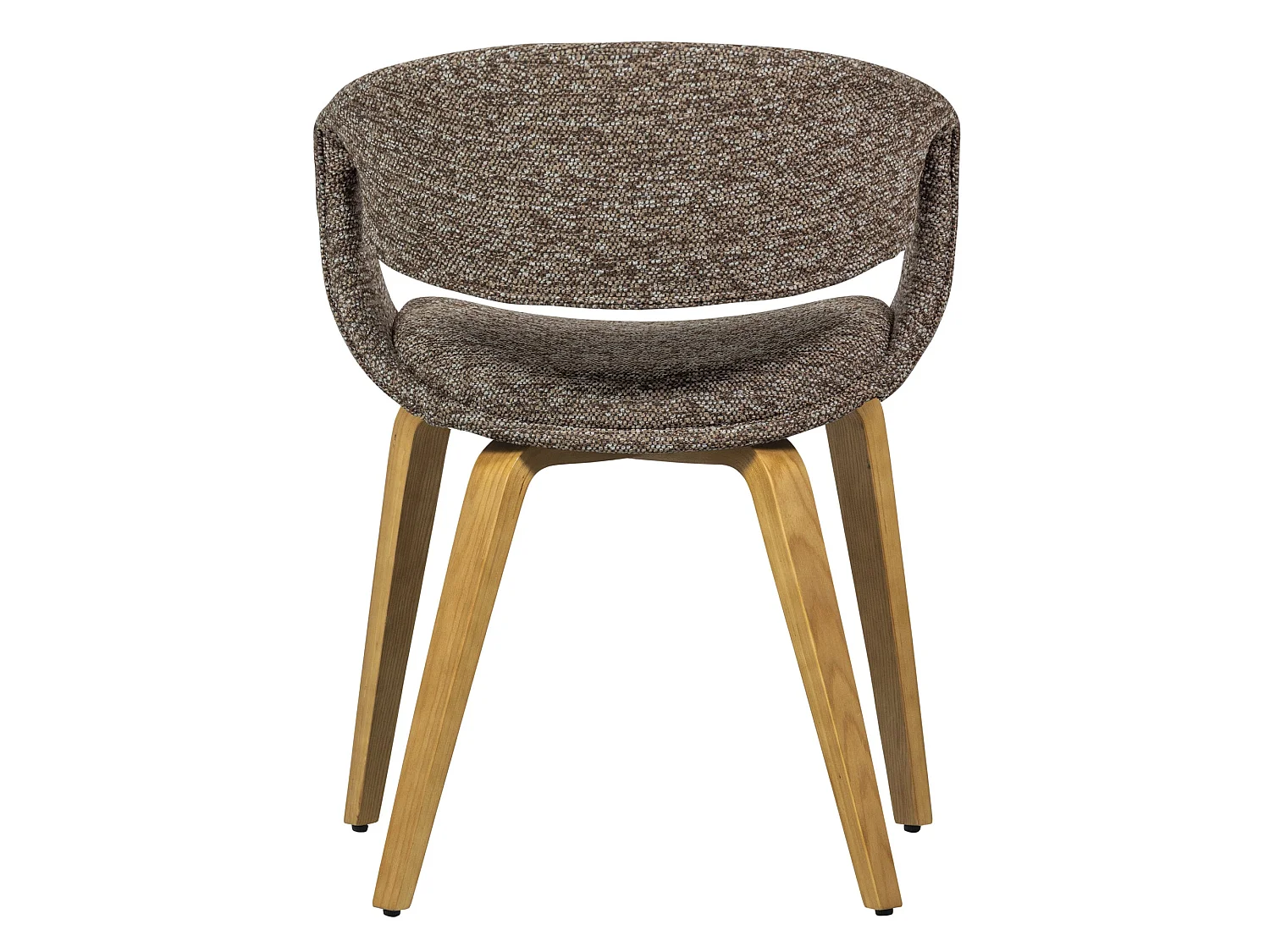 Lot de 2 chaises de table en bois et polyester YOSSI