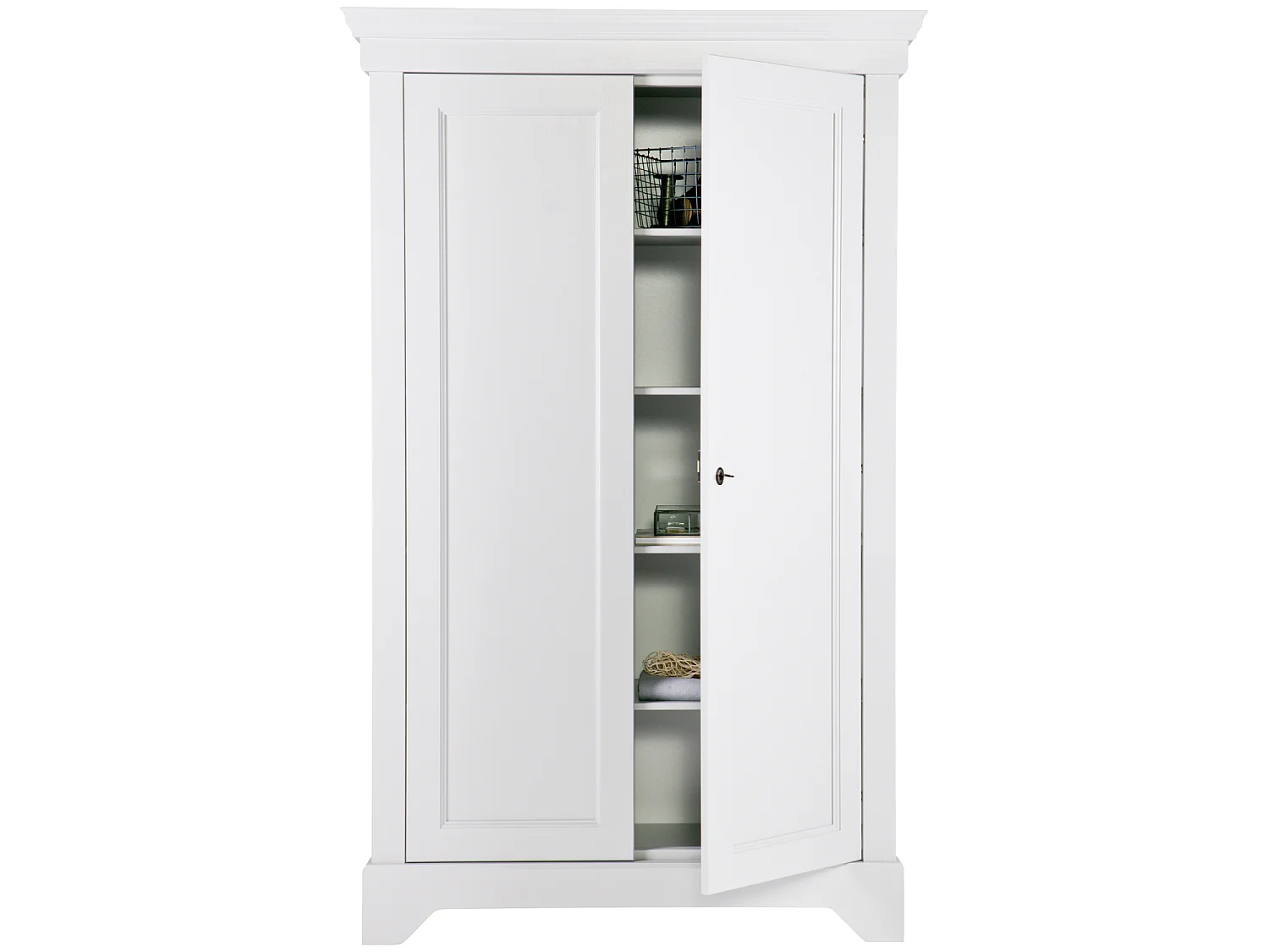 Armoire basse 2 portes en pin ISABEL