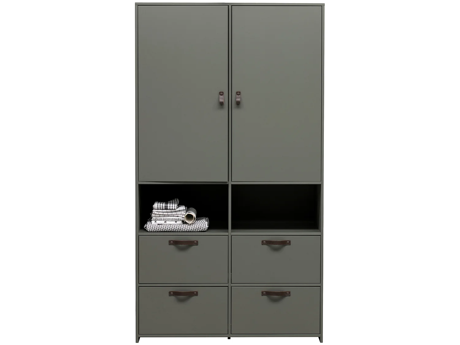 Armoire 2 portes et 4 tiroirs en pin STAGE