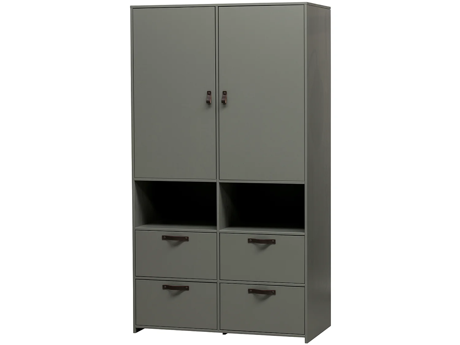 Armoire 2 portes et 4 tiroirs en pin STAGE