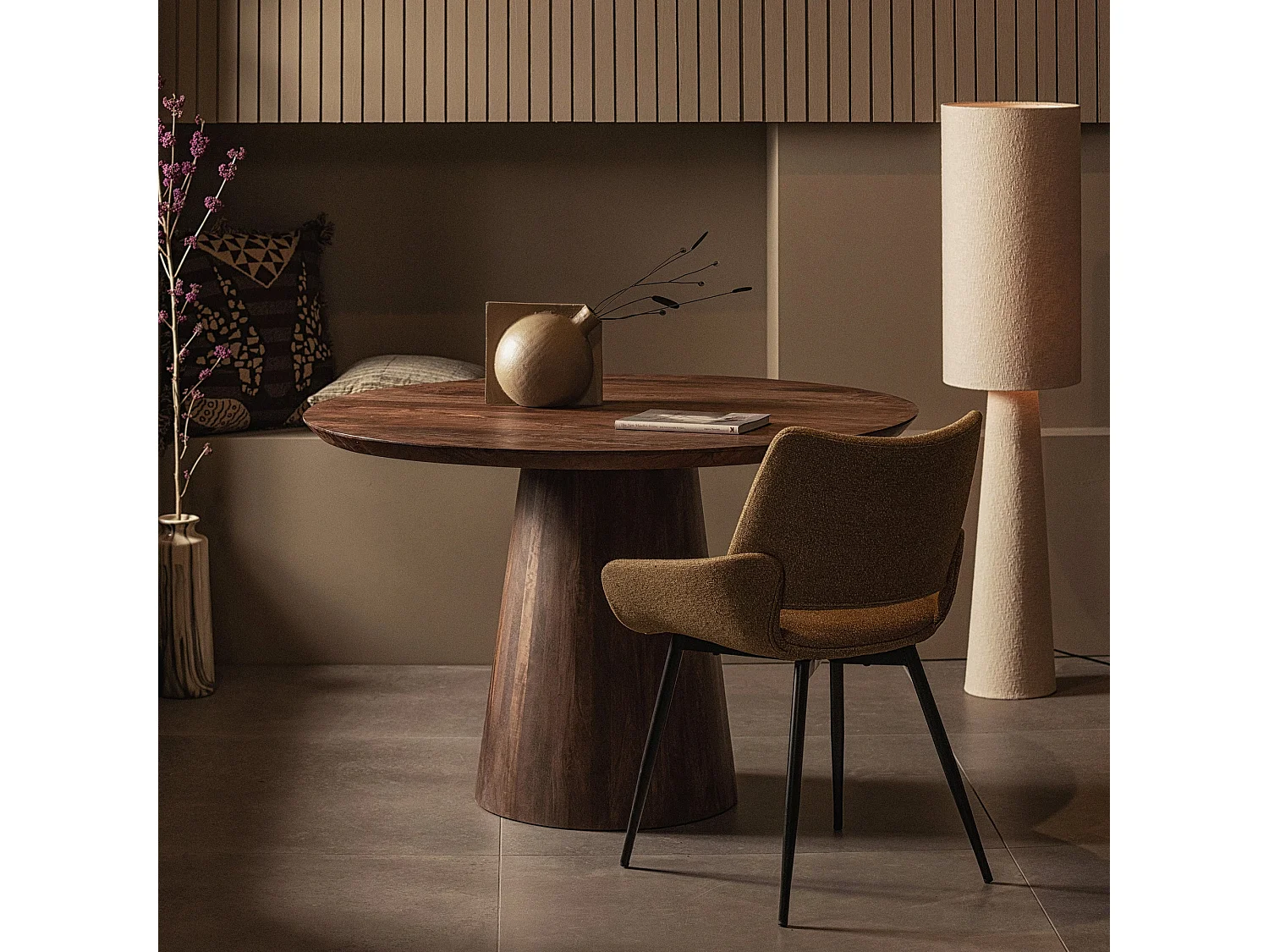 Lot de 2 chaises de table en tissu mélange PARADE