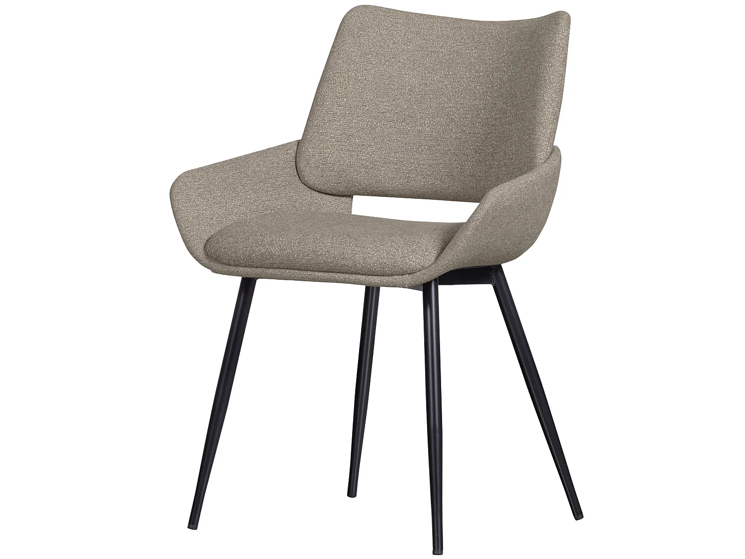 Lot de 2 chaises de table en tissu mélange PARADE