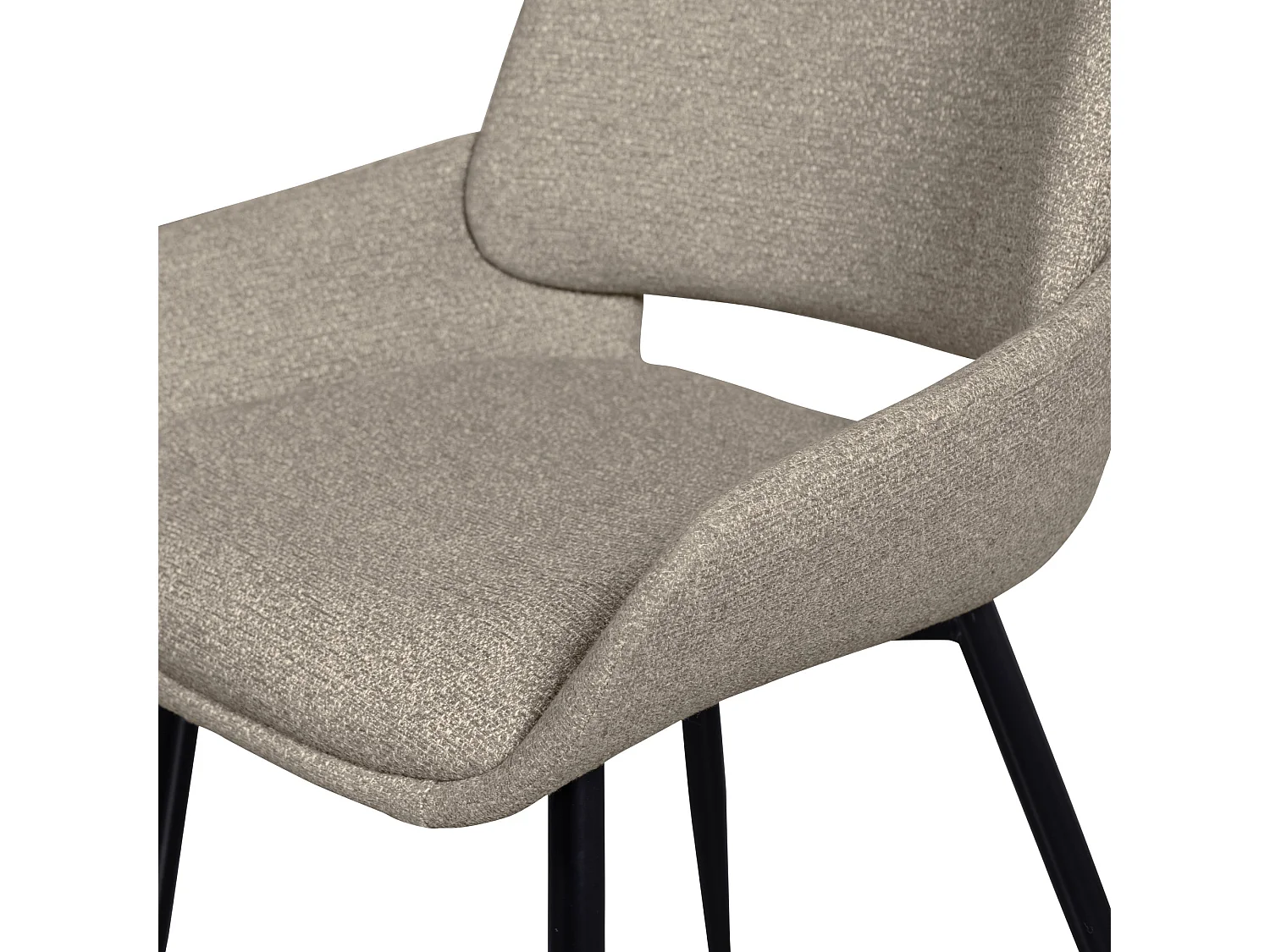 Lot de 2 chaises de table en tissu mélange PARADE